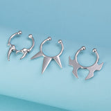 Stainless Steel Special-shaped 3 Fake Nose Ring Bat – Meaningful Gifts — 4
