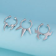 Stainless Steel Special-shaped 3 Fake Nose Ring Bat – Meaningful Gifts — 4