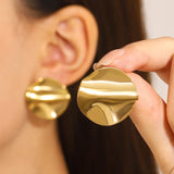 Titanium Steel Pleated Geometric Retro Glossy – Meaningful Gifts — 1
