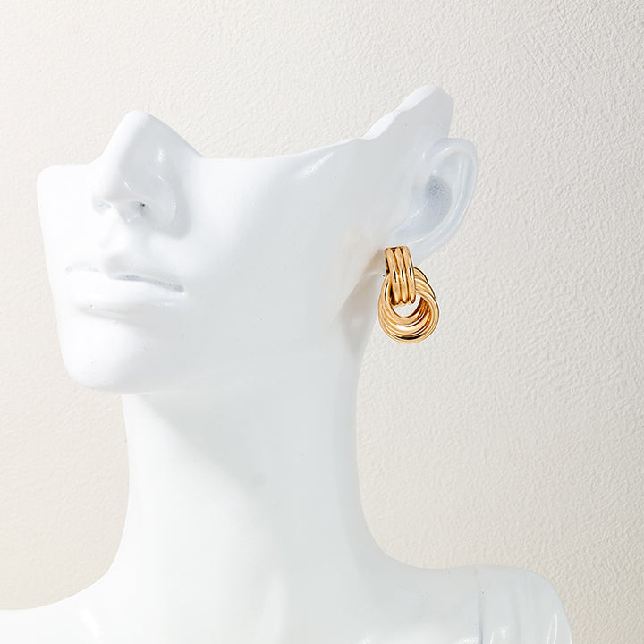 Temperament Youthful-looking Ring Earrings Metal – Everyday Gifts — 1