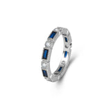 Fashion Inlaid Blue Crystal Small Ring – Stylish Gifts — 6