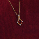 18K Gold Rouge Ruby Necklace Women's Vintage – Jewelry Gift Ideas — 4