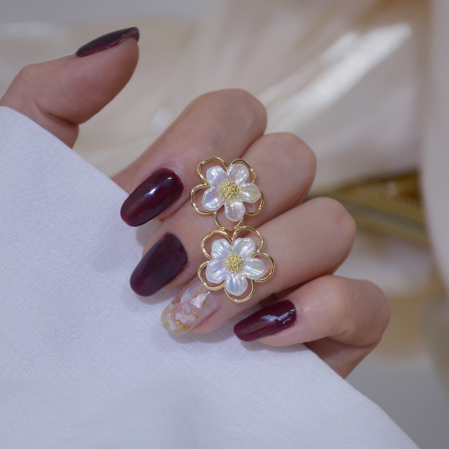 Acrylic Flower Symphony Simple Stud Earrings – Unique Gift Ideas — 1