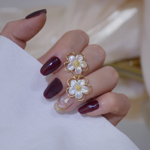 Acrylic Flower Symphony Simple Stud Earrings – Unique Gift Ideas — 1