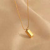 Mother-of-pearl Square Plaque Pendant – Jewelry Gift Ideas — 8