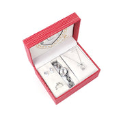 Women's Zircon Crystal Necklace Earrings Ring Gift Set – Gifts for Her — 1