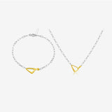 Sterling Silver Necklace Bracelet Triangle – Jewelry Gift Ideas — 3