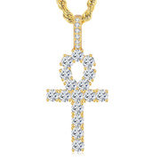 Hip Hop Cross Copper Inlaid 4mm Zircon Gold – Jewelry Gift Ideas — 1