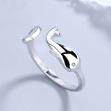 Women's Sterling Silver Dolphin Shape Ring – Gifts for Her — 1