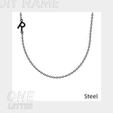 Stainless Steel 26 Alphabet Name Necklace – Jewelry Gift Ideas — 8