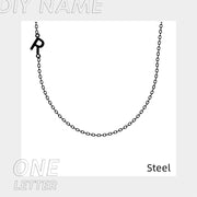 Stainless Steel 26 Alphabet Name Necklace – Jewelry Gift Ideas — 8