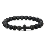 Tigereye White-barked Pine Obsidian Cross Men's – Jewelry Gift Ideas — 16