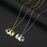Stainless Steel Origami Panda Pendant Necklace – Jewelry Gift Ideas — 3