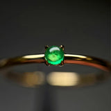 S925 Sterling Silver Emerald Gold-plated Ring Emerald – Useful Gifts — 4