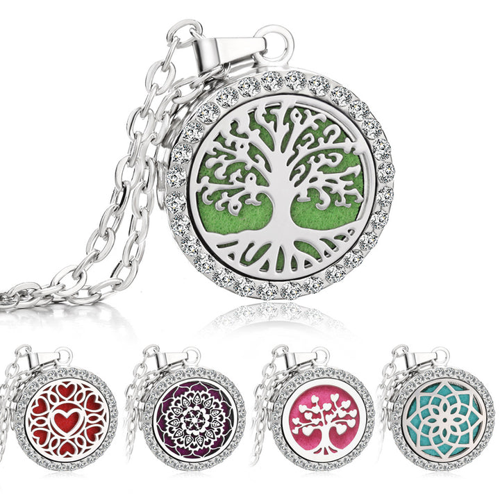 Stainless Steel And Diamond Aromatherapy Oil – Jewelry Gift Ideas — 1