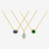S925 Sterling Silver Zircon Lucky Stone Necklace – Jewelry Gift Ideas — 7