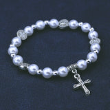 Vintage Pearl Cross Bracelet – Jewelry Gift Ideas — 3