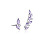 Sterling Silver Stud Diamond Branches Zircon Asymmetric – Gift Ideas — 2