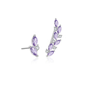 Sterling Silver Stud Diamond Branches Zircon Asymmetric – Gift Ideas — 2