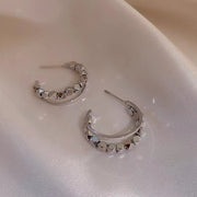 Niche Unique Double-row C- Shaped Earrings – Meaningful Gifts — 2