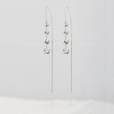 925 Long Zircon Earrings Korean Style Simple Geometry – Stylish Gifts — 3