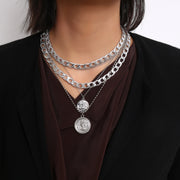 Fashion Punk Round Clavicle Chain Necklace – Jewelry Gift Ideas — 4