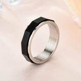 Irregular Black Multi Faceted Personalized Rotating – Meaningful Gifts — 2
