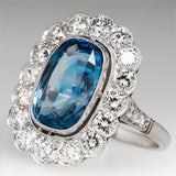 Luxury Colored Gems Ring Inlaid Sea Blue Women's – Gifts for Her — 2