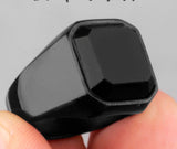 Glossy Black Gem Ring Simple Style – Stylish Gifts — 5