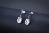 All-match Oval Zircon Copper-plated Earrings – Small Gift Ideas — 4
