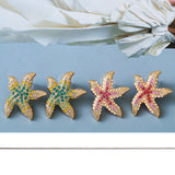 Women's Creative Starfish Full Diamond Stud Earrings – Gifts for Her — 2