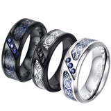 Stainless Steel Ring With Diamond Inlay – Special Occasion Gifts — 4