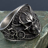 Punk Locomotive Skull Trendy Men's Ring – Gifts for Him — 5