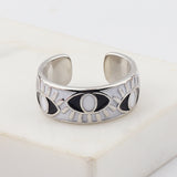Trendy Hip Hop Women's Gold Plated Drip Oil Eye Ring – Gifts for Her — 13
