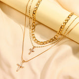 Diamond Cross Pendant Cuban Chain Necklace – Jewelry Gift Ideas — 4