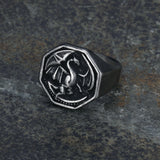King's Riding Seat Dragon Titanium Steel Ring – Jewelry Gift Ideas — 9