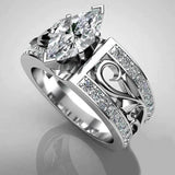Hollow Flower Diamond Fancy Shape Diamonds Horse Eye – Birthday Gifts — 6