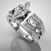 Hollow Flower Diamond Fancy Shape Diamonds Horse Eye – Birthday Gifts — 6