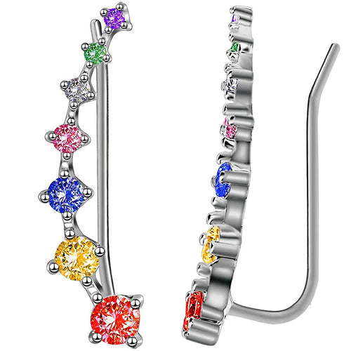 Big Dipper Zircon Stud Earrings Color Simple Diamonds – Everyday Gifts — 2