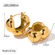 Fashion 18K Gold Stainless Steel Three Hemisphere – Stylish Gifts — 13