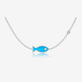 Diamond Fish Pendant S925 Silver Necklace – Jewelry Gift Ideas — 2