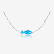 Diamond Fish Pendant S925 Silver Necklace – Jewelry Gift Ideas — 2