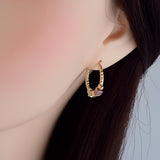 Hollow Rosette Earrings With Gold Contrast – Special Occasion Gifts — 1