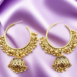Womens Gold-Plated Vintage Chandelier Bell Earrings – Small Gift Ideas — 5