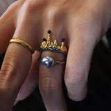 Inlaid Ring Sterling Silver Plating Color Separation – Everyday Gifts — 5