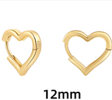 Women's Simple Hollow Five-pointed Star Heart Earrings – Gifts for Her — 3