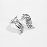 Feather Wing Zircon Retro Simple White Copper – Special Occasion Gifts — 2