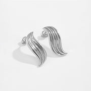 Feather Wing Zircon Retro Simple White Copper – Special Occasion Gifts — 2