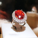 Women's Colored Gems Red Corundum Imitation Pigeon – Gifts for Her — 2