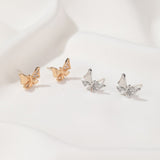 Simple Rhinestone Super Fairy Butterfly Studs Female – Stylish Gifts — 6